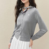 【严选】诗凡黎经典薄款圆领针织开衫2025秋新款软糯舒适显瘦通勤长袖外搭7G7230961 商品缩略图2