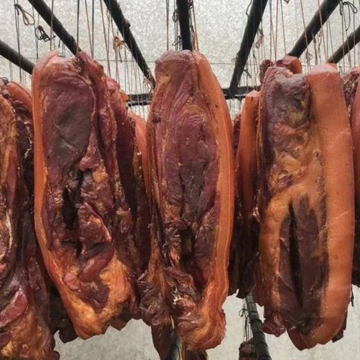 【资兴农家自制后腿腊肉500g±20g】肥肉淡黄 瘦肉红润 腊味十足 商品图1