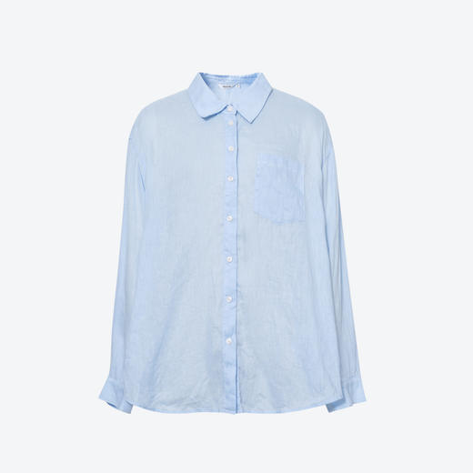 【商场同款】诗凡黎百搭亚麻衬衫2025夏新款气质长袖女3G5220431 商品图0