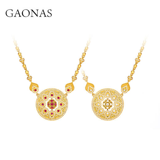 GAONAS  图腾迷恋 中式贵气金色项链 11486XGO 商品图0