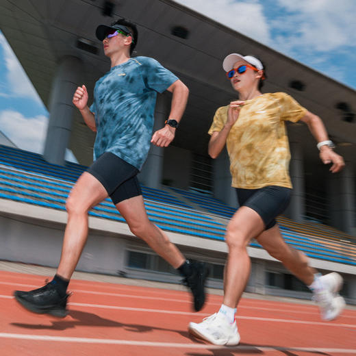 UTO/悠途羊毛扎染速干短袖男女款夏季户外透气休闲半袖跑步T恤 商品图4