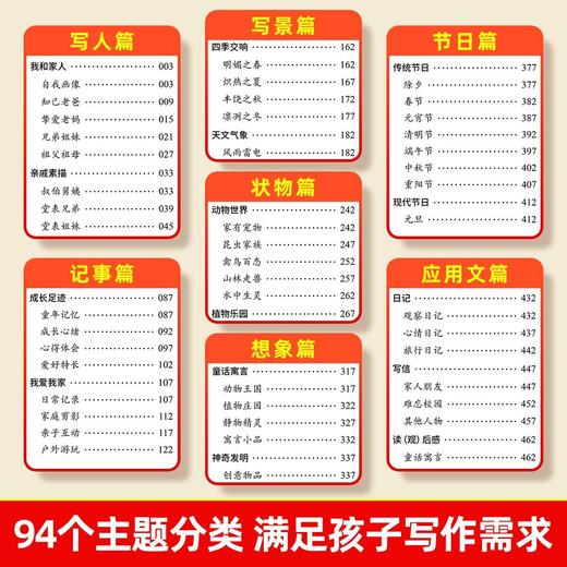 小学作文素材速查大全1-9年级词语积累作文金句归类大全优美句子好词好句素材素材 商品图5