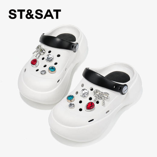 【童鞋】星期六精致钻饰鞋花透气女童洞洞鞋SSD2195U28 商品图5