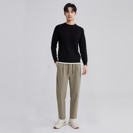 【抗菌】圣得西加绒加厚男士休闲裤2025秋系带直筒舒适百搭保暖裤 商品图14