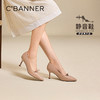 【静音系列】千百度2026春季新款漆皮蝴蝶结细超高跟鞋女浅口单鞋A26157788 商品缩略图1