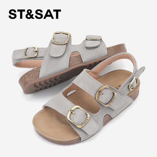 【童鞋】星期六简约百搭双扣带女童凉鞋SSD2195U36 商品图6