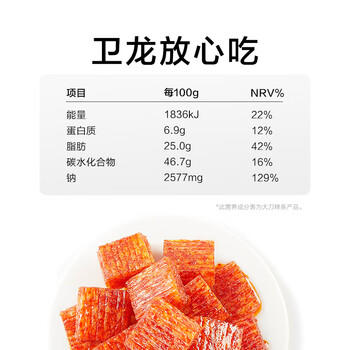 卫龙辣条 老式大刀肉200g 儿时怀旧豆干小零食 商品图2