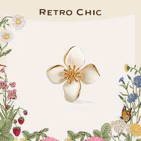 Garden of Eden 伊甸园系列 | 白色四瓣花胸针