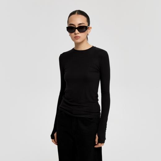 oneup兔毛圆领长袖打底衫 商品图1