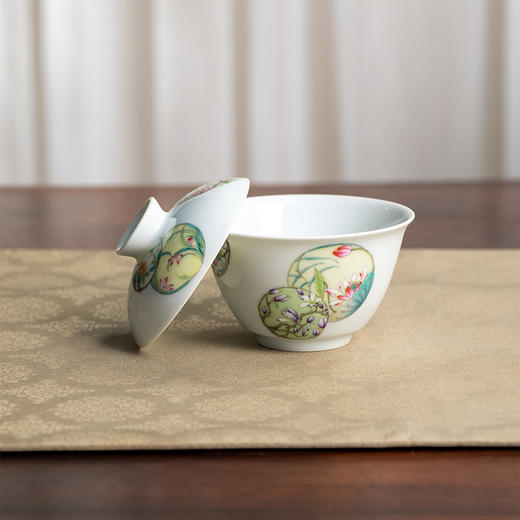 一儒堂一儒文心团花盖碗 商品图5