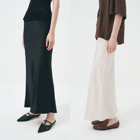 UMILAB｜摇曳*静奢优雅100%醋酸高定工艺一片式松紧腰鱼尾裙D800W