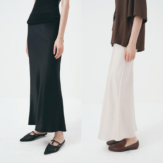 UMILAB｜摇曳*静奢优雅100%醋酸高定工艺一片式松紧腰鱼尾裙D800W 商品图0