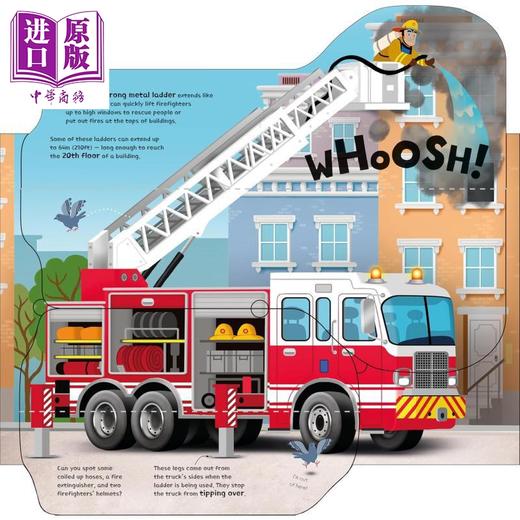 【中商原版】大翻翻书 卡车 Great Big Trucks 英文原版 儿童纸板书绘本 亲子翻页图画书 进口 3岁以上 交通工具主题翻页书 商品图2