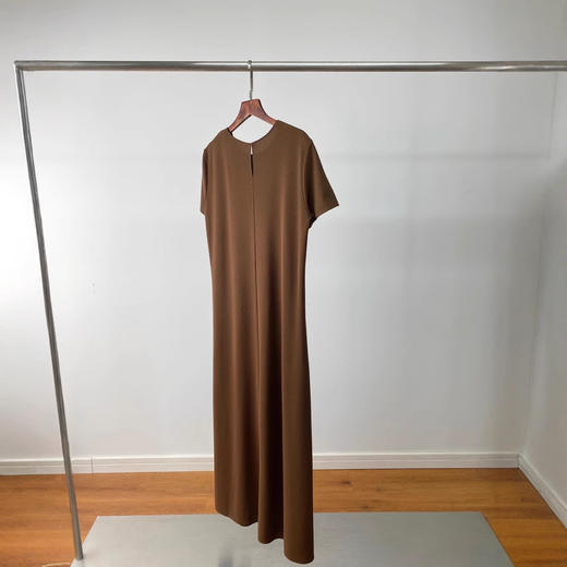 卡其弹力连衣裙！25夏季新款T家圆领轻薄绉纱显瘦短袖连衣裙！ 商品图4