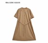 七夕福利-NO退【超值特卖】“60支精梳棉”24067卡其半开襟设计感气质连衣裙-喜出 商品缩略图1