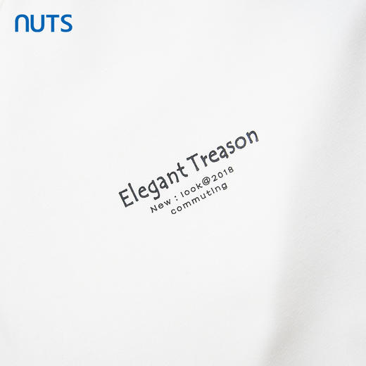 NUTS商场同款夏季白色简约百搭宽松显瘦短袖T恤423021079 商品图3