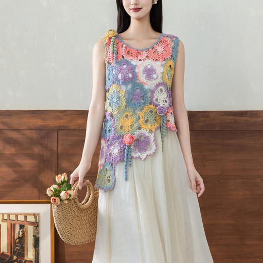 苏苏姐家恋星背心手工diy钩针编织段染羊毛线毛线团材料包 商品图1