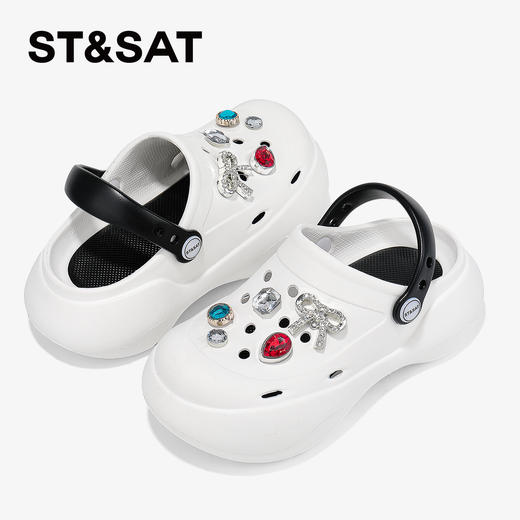 【童鞋】星期六精致钻饰鞋花透气女童洞洞鞋SSD2195U28 商品图4