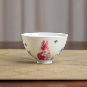一儒堂红蓝兔子杯