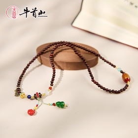 牛首山文创印度小叶紫檀双圈手串送闺蜜朋友手饰国潮原创节日礼物