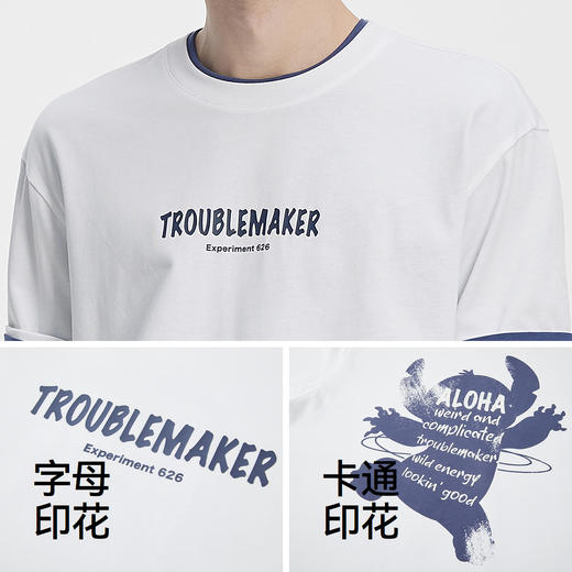 [商场同款]森马史迪奇合作系列短袖T恤男2025秋新款卡通印花上衣 商品图3