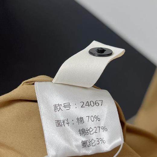 七夕福利-NO退【超值特卖】“60支精梳棉”24067卡其半开襟设计感气质连衣裙-喜出 商品图5