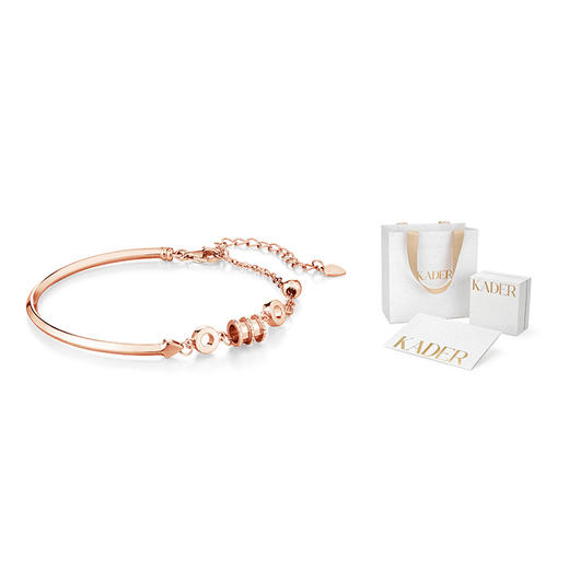 KADER卡蒂罗 合金 闪钻小蛮腰手镯 优雅百搭手链 简约小众设计款手饰 双色 女款 #闪耀银河    礼物#送女友 母亲节礼物#简约大方 商品图1