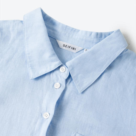 【商场同款】诗凡黎百搭亚麻衬衫2025夏新款气质长袖女3G5220431 商品图2