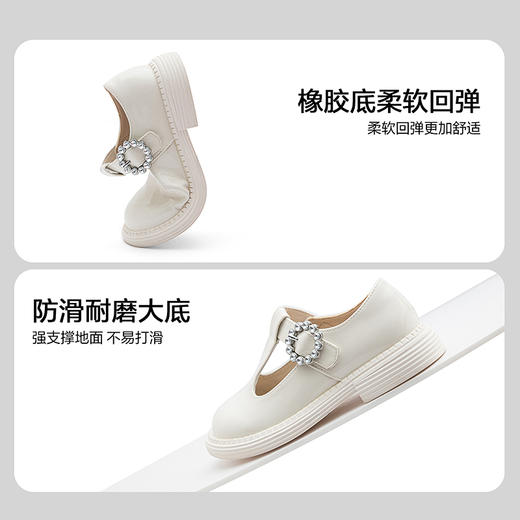 笛莎Deesha 女童童鞋2025秋新款浅口低帮皮鞋 商品图3