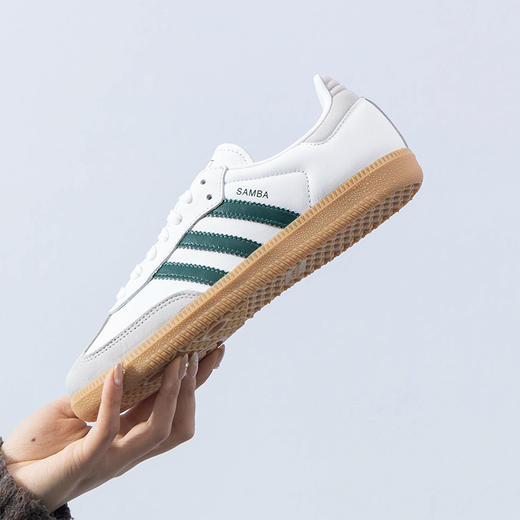 阿迪三叶草 SAMBA OG W女款白色低帮休闲鞋 商品图6