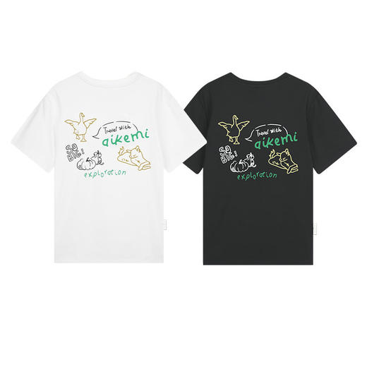 【出游季特惠】ACMEITEM 爱棵米· 户外动物印花圆领T恤短袖GAG3440841E 商品图4