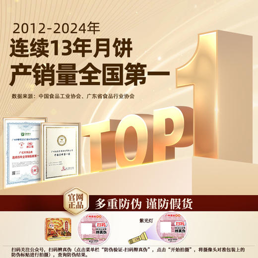 广州酒家 蛋黄纯白莲蓉月饼礼盒广式铁盒中秋节日送礼品礼物团购 商品图3