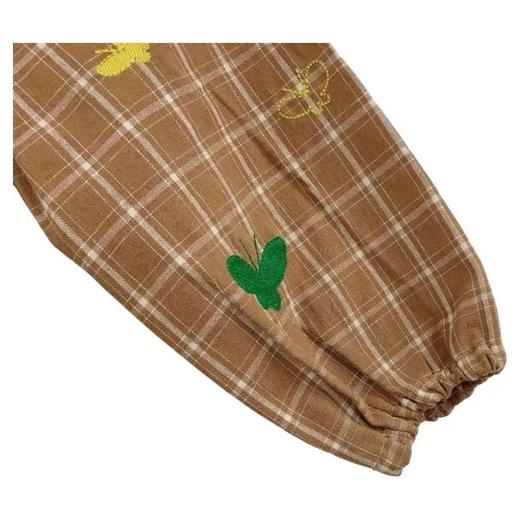 【超值特卖】女童格子棉蝴蝶刺绣长袖连衣裙-喜出 商品图3