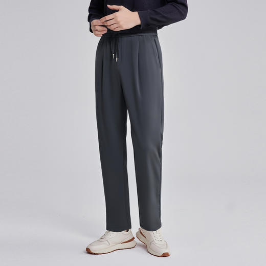 【抗菌】圣得西加绒加厚男士休闲裤2025秋系带直筒舒适百搭保暖裤 商品图11