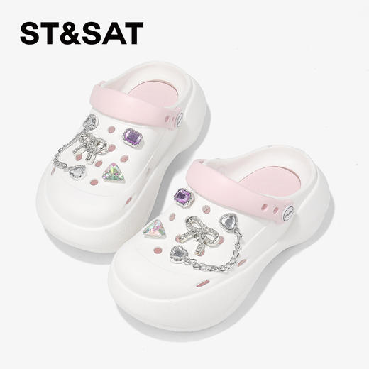 【童鞋】星期六精致钻饰鞋花透气女童洞洞鞋SSD2195U28 商品图7