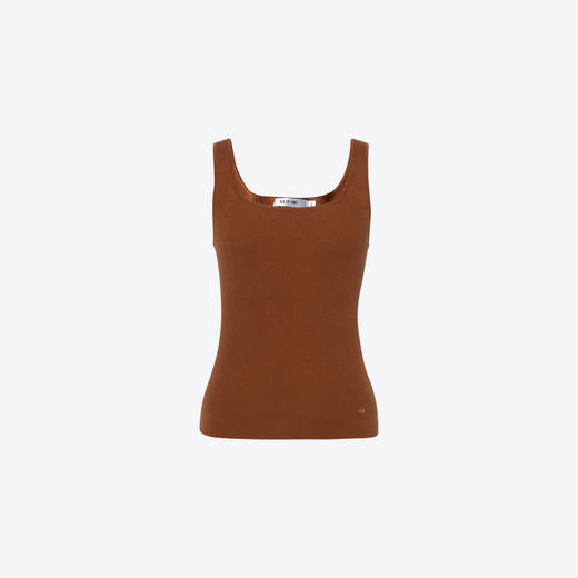 【商场同款】诗凡黎天丝针织背心2025夏新款显白上衣女3G6130802 商品图0