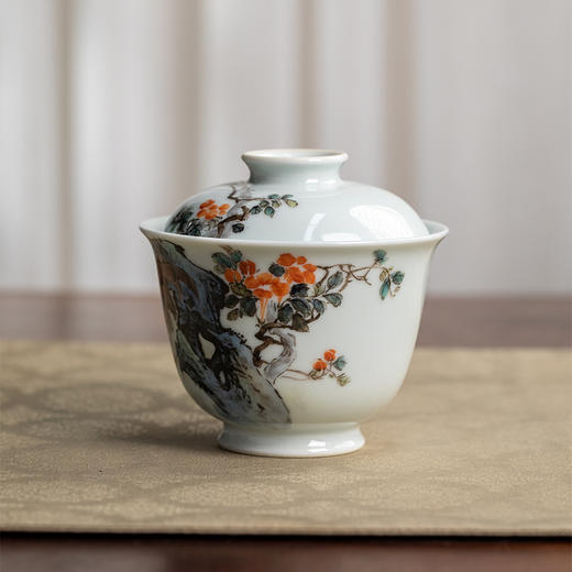 一儒堂粉彩公鸡盖碗 商品图1