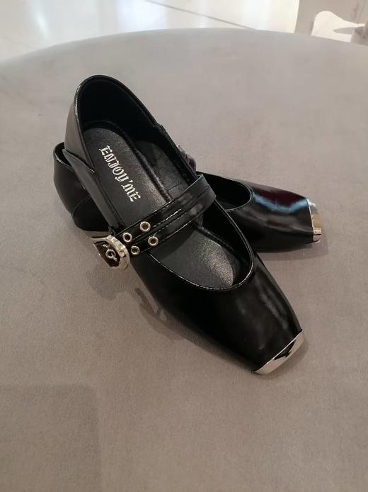 【门店同款】ENJOY春季时髦拼金属方头单鞋 160364022 商品图0