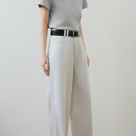 【严选】【解压裤】诗凡黎星光璀璨细闪牛仔裤25夏新款高腰轻薄直筒阔腿裤7G4150231