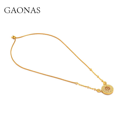 GAONAS  图腾迷恋 中式贵气金色项链 11486XGO 商品图2