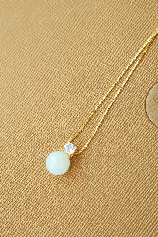 高级感精致和田玉闪钻项链（一口价） 商品图2