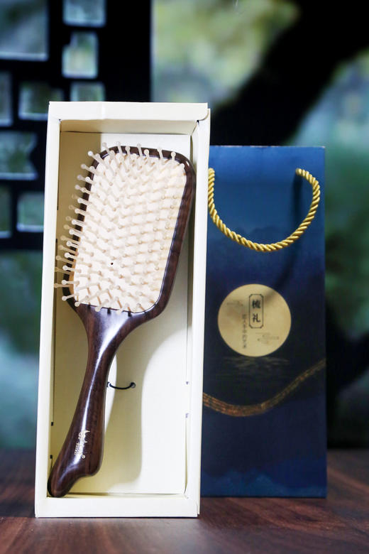 大方块黑檀气垫梳（羊角） 商品图1