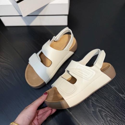 JEHURFIE/纪华菲 Baby同款吐司系列真皮魔术贴凉鞋    AB25311 商品图3