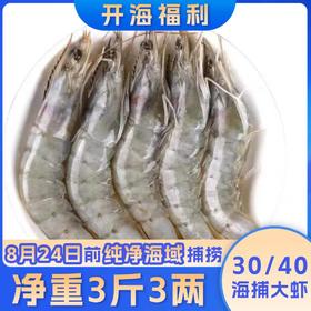 大海主义厄瓜多尔30/40海捕大虾天然海域捕捞，鲜活速冻