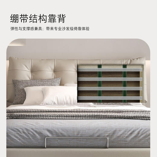 顾家家居整装 奶油风 皮艺软床KZ.B1079PQ1帕格尼尼 商品图3