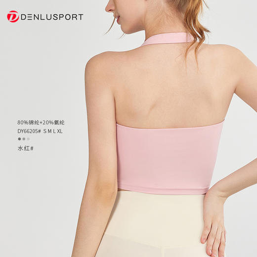 DENLUS 挂脖美背防震聚拢运动瑜伽背心普拉提健身文胸DY66205# 商品图10