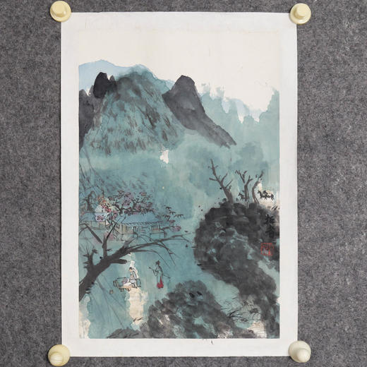 陈公拓《山水之一》国画原作36CM*23CM 手绘宣纸山水作品 商品图4