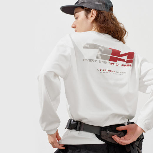 714street凉感冰皮7A抗菌透气速干印花长袖秋季新款宽松情侣T恤男 商品图0