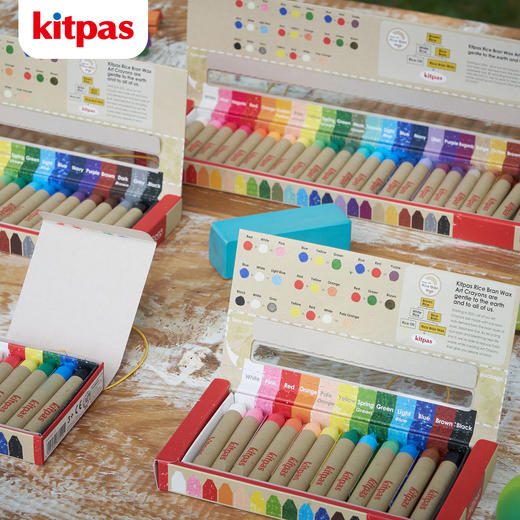 kitpas 水溶性蜡笔16色 轻松擦拭  无毒无害 适合年龄3岁+ 日本进口品牌 KMRW-16C 商品图5