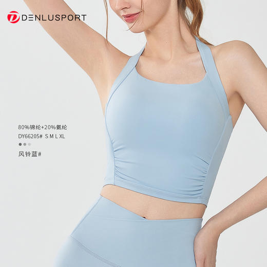 DENLUS 挂脖美背防震聚拢运动瑜伽背心普拉提健身文胸DY66205# 商品图4